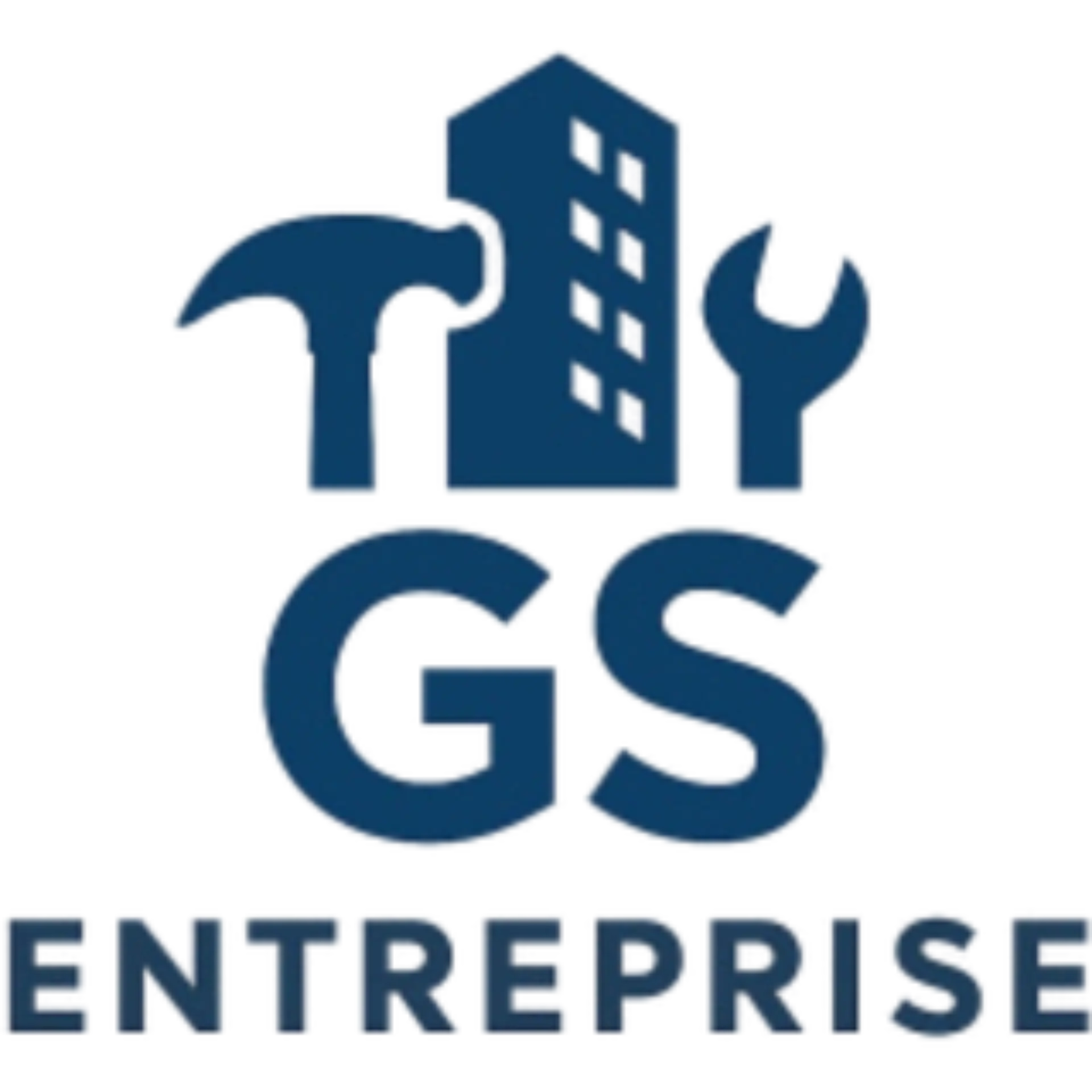 Gøttsche Svendsen Entreprise logo med bygning og værktøj.